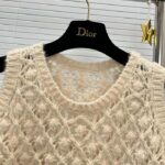Dior Women CD Twin-Set Vest Ecru Cashmere Silk Mohair Knit Cashmere Silk - Bild 8