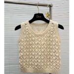 Dior Women CD Twin-Set Vest Ecru Cashmere Silk Mohair Knit Cashmere Silk - Bild 5