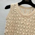 Dior Women CD Twin-Set Vest Ecru Cashmere Silk Mohair Knit Cashmere Silk - Bild 7