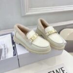 Dior Women Shoes CD Dior Code Loafer White Brushed Calfskin White Shearling - Image 2