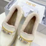 Dior Women Shoes CD Dior Code Loafer White Brushed Calfskin White Shearling - Image 9