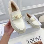 Dior Women Shoes CD Dior Code Loafer White Brushed Calfskin White Shearling - Image 8