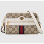 Gucci GG Women Ophidia GG Mini Bag Beige Ebony GG Supreme Canvas