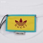 Gucci Women GG Adidas x Gucci Cotton Jersey Ivory Trefoil Print Crewneck Short Sleeves – Bild 5