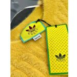 Gucci Men GG Adidas x Gucci Cable Knit Top Yellow Polyamide Trefoil Crewneck Short Sleeves - Bild 7