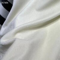 Gucci Women GG Adidas x Gucci Chenille Cropped Jacket Light Beige Cotton Chenille Trefoil (6)