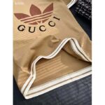Gucci Women GG Adidas x Gucci Cotton T-Shirt Camel Jersey Trefoil Print Crewneck - Image 8