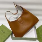 Gucci Women GG Aphrodite Medium Shoulder Bag Brown Soft Leather Double G - Image 3