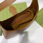 Gucci Women GG Aphrodite Medium Shoulder Bag Brown Soft Leather Double G - Image 8