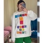 Gucci Women GG Cotton Jersey Sweatshirt Crewneck Rib Cotton Long Sleeves - Bild 14