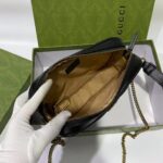 Gucci Women GG Double G Multi-Use Mini Bag Black Pink White Chevron Matelassé Leather - immagine 12