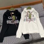 Gucci Men GG Logo Bunny Print Hooded Cotton Sweatshirt Off White Cotton Jersey - Image 5