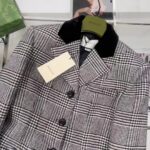 Gucci Men GG Prince Wales Check Jacket Black White Long Sleeves Flap Pockets – Image 5