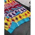 Gucci Men GG Wool Jacquard Zip Jacket Multicolor Geometric Motif Wool Bunny Label – Bild 7