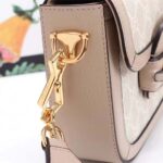 Gucci Women Horsebit 1955 GG Mini Bag Beige White GG Supreme Canvas – Bild 7