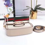Gucci Women Horsebit 1955 GG Mini Bag Beige White GG Supreme Canvas – Bild 5