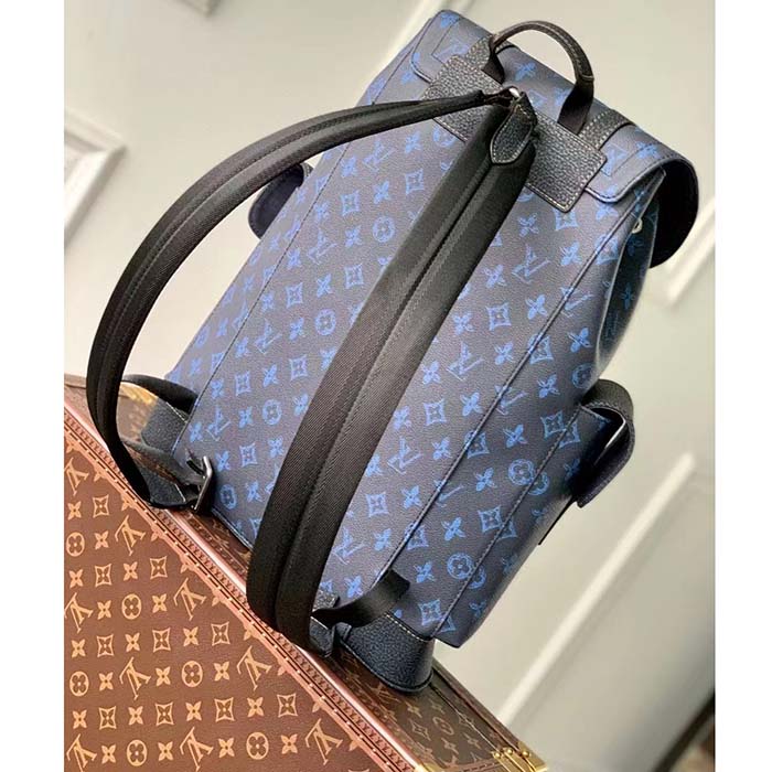 Louis Vuitton - LV - NEW Christopher MM Medium Navy Blue Backpack -  BougieHabit