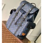Louis Vuitton LV Unisex Christopher MM Backpack Blue Monogram Coated Canvas - immagine 2