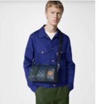 Louis Vuitton LV Unisex City Keepall Blue Monogram Coated Canvas Cowhide - Image 14