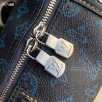 Louis Vuitton LV Unisex City Keepall Blue Monogram Coated Canvas Cowhide (12)