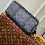 Louis Vuitton LV Unisex City Keepall Blue Monogram Coated Canvas Cowhide - Image 6