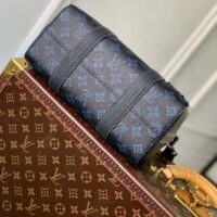 Louis Vuitton LV Unisex City Keepall Blue Monogram Coated Canvas Cowhide (12)