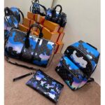 Louis Vuitton LV Unisex Keepall 25 Sunrise Monogram Eclipse Coated Canvas Cowhide Leather – Image 11