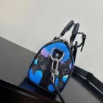 Louis Vuitton LV Unisex Keepall 25 Sunrise Monogram Eclipse Coated Canvas Cowhide Leather – Image 5