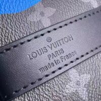 Louis Vuitton LV Unisex Keepall 55B Sunrise Monogram Eclipse Coated Canvas Cowhide Leather (13)