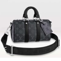 Louis Vuitton LV Unisex Keepall Bandoulière 25 Monogram Eclipse Reverse Coated Canvas (7)