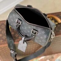 Louis Vuitton LV Unisex Keepall Bandoulière 25 Monogram Eclipse Reverse Coated Canvas (7)