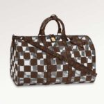 Louis Vuitton LV Unisex Keepall Bandoulière 50 Travel Bag Monogram Chess Coated Canvas PVC