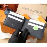Louis Vuitton LV Unisex Slender Wallet Blue Monogram Coated Canvas Bill Compartment (7)