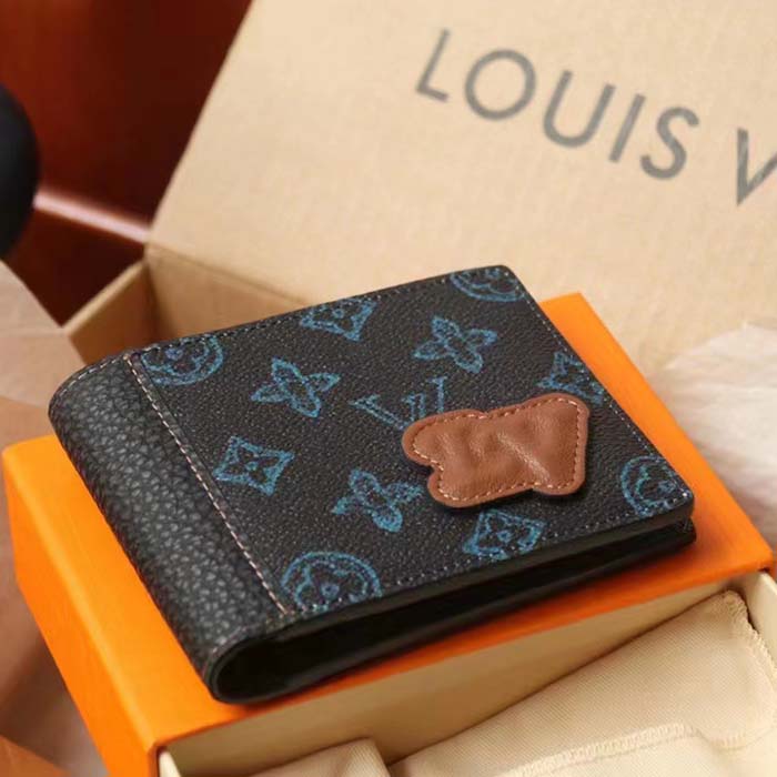 Louis Vuitton Slender Wallet Abyss Blue in Coated Canvas - US