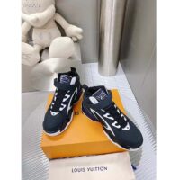 Louis Vuitton LV Unisex Trainer 2.0 Sneaker Boot Black Suede Calf Leather (2)