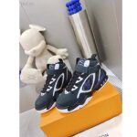 Louis Vuitton LV Unisex Trainer 2.0 Sneaker Boot Black Suede Calf Leather - Image 4