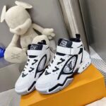 Louis Vuitton LV Unisex Trainer 2.0 Sneaker Boot White Calf Leather Rubber Outsole - Image 3