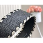 Louis Vuitton LV Women Capucines MM Handbag Black Etain Metallic Gray Taurillon Leather - Image 9