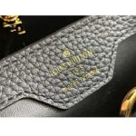 Louis Vuitton LV Women Capucines MM Handbag Black Etain Metallic Gray Taurillon Leather - Image 10