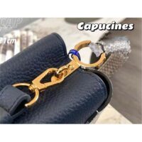 Louis Vuitton LV Women Capucines Mini Handbag Navy Taurillon Leather Python Skin (9)