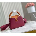 Louis Vuitton LV Women Capucines Mini Handbag Red Taurillon Ostrich Leather - Imagen 2