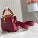 Louis Vuitton LV Women Capucines Mini Handbag Red Taurillon Ostrich Leather - Imagen 4