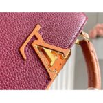 Louis Vuitton LV Women Capucines Mini Handbag Red Taurillon Ostrich Leather - Imagen 7