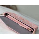 Louis Vuitton LV Women Félicie Pochette Pink Cream Monogram Empreinte Embossed Supple Grained Cowhide - Bild 8