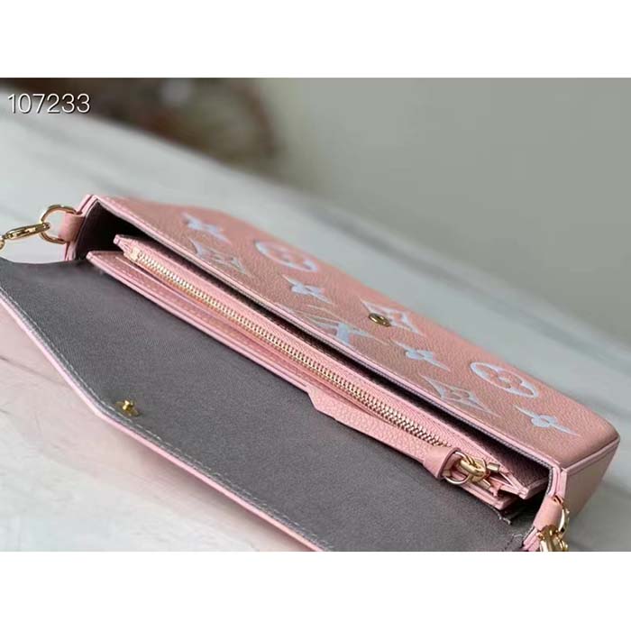 Louis Vuitton LV Women Pochette Métis Handbag Trianon Pink Cream Embossed  Grained Cowhide - LULUX