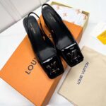 Louis Vuitton LV Women Shake Slingback Pump Black Patent Calf Leather Lambskin 9.5 Cm Heel – Bild 6