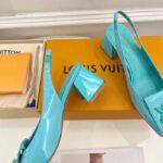 Louis Vuitton LV Women Shake Slingback Pump Blue Patent Calf Leather Lambskin 5.5 Cm Heel - Imagen 9