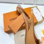 Louis Vuitton LV Women Shake Slingback Pump Brown Patent Calf Leather Lambskin 5.5 Cm Heel - Image 10