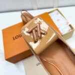 Louis Vuitton LV Women Shake Slingback Pump Brown Patent Calf Leather Lambskin 5.5 Cm Heel - Image 8
