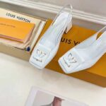 Louis Vuitton LV Women Shake Slingback Pump White Patent Calf Leather Lambskin 5.5 Cm Heel - Image 6